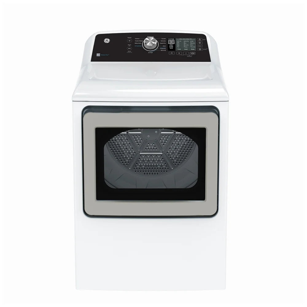Open Box GE GTD68EBMRWS Electric Dryer, 7.4 cu. ft. Dryer Capacity, 12 Dry Cycles, 4 Temperature Settings, Vented, White colour