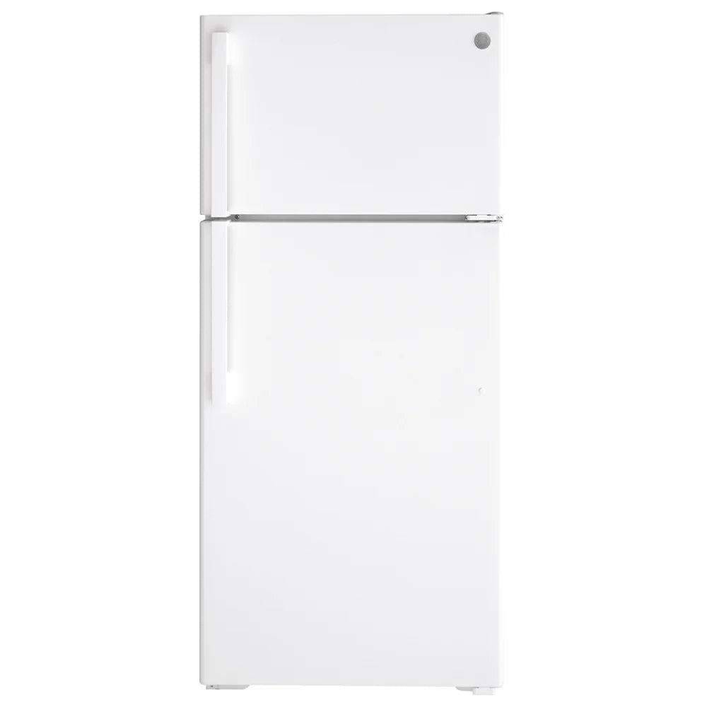 Open Box GE GTE17GTNRWW Top Freezer Refrigerator, 28 inch Width, 16.6 cu. ft.