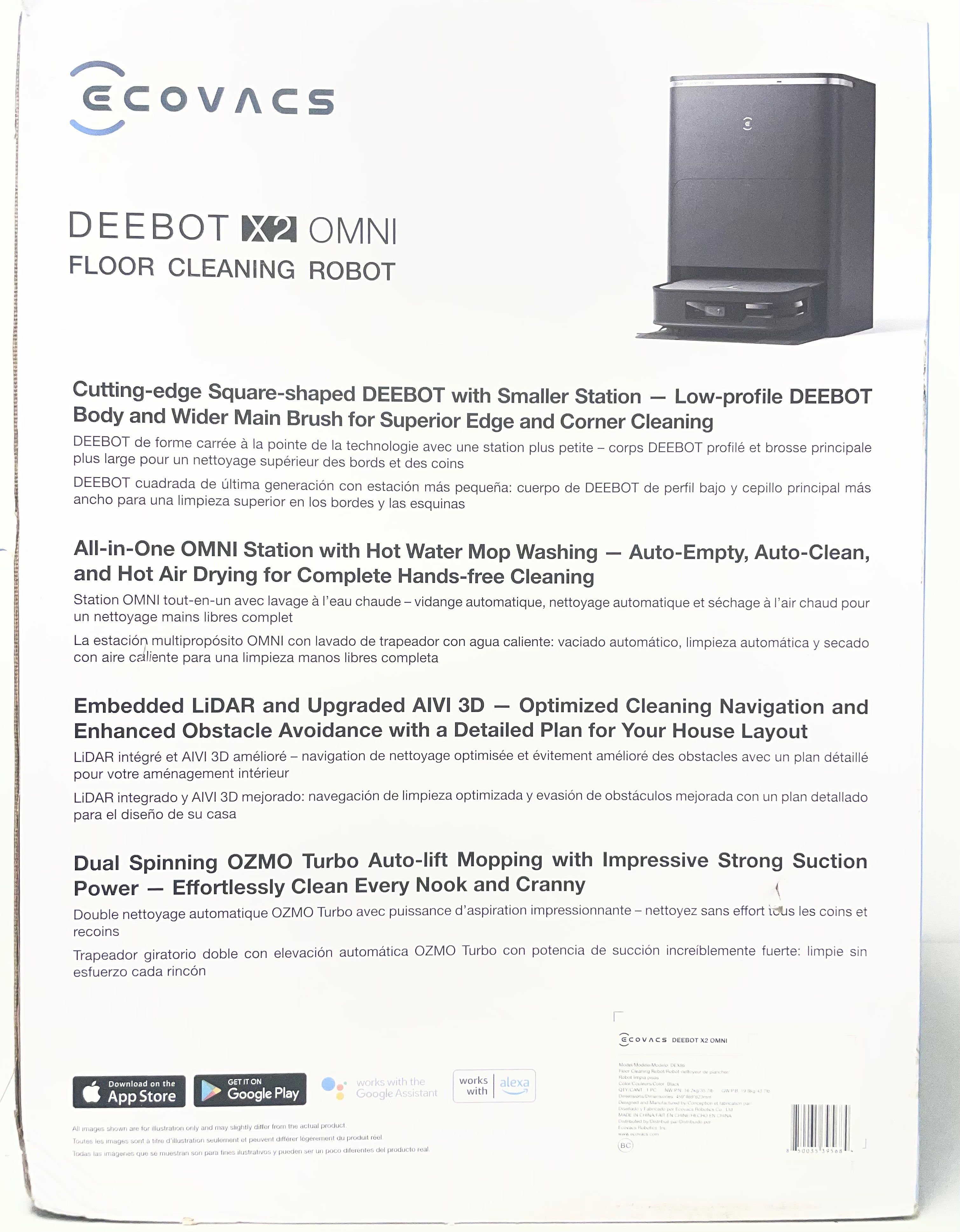 5 Pcs of ECOVACS DEEBOT X2 Omni Robot Vacuum and Mop